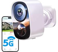 Funstorm 2K/3MP Wireless Security Camera Outdoor, Free Cloud Storage, 5GHz/2.4G WiFi Long-lasting Rechargeable Battery, Colour Night Vision, Alexa Compatibility, Motion Detection, Voice Intercom, IP66