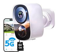 Funstorm 2K/3MP Wireless Security Camera Outdoor w/64GB SD Card, Free Cloud Storage, 5G/2.4G WiFi Long-lasting Rechargeable Battery, Colour Night Vision, Alexa, Motion Detection, Voice Intercom, IP66