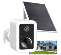 Funstorm 2K Solar Wireless Security Camera Outdoor, Dual-Band 5GHz/2.4G WiFi & Free Cloud Storage | Colour Night Vision, Rechargeable Battery CCTV Camera Systems, Voice Intercom, IP66