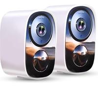 Funstorm 2K Wireless Security Camera Outdoor, Free Cloud Storage, 5GHz/2.4G WiFi Long-lasting Rechargeable Battery, Colour Night Vision, Alexa Compatibility, Motion Detection, Voice Intercom, 2PCS