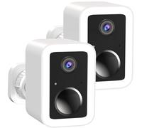 Funstorm Upgraded 2K Wireless Outdoor Security Camera with Dual-Band 5GHz/2.4G WiFi & Free Cloud Storage | Colour Night Vision, Rechargeable Battery CCTV Camera Systems, Voice Intercom, IP66, 2PCS