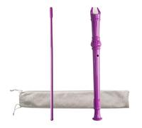 Funstreet Soprano Recorder C Key 8 Hole German Fingering Clarinet ABS Music Flute for Beginners with Cleaning Rod and Bag (Purple)