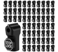 FUNSUEI 150 PCS 6mm Peg Hook Locks, Magnetic Plastic Black Retail Shop Anti-Sweep Tag Stop Locks Security Display Pegboard Hook Lock for Mall Store Shopping Center Goods, Mobile Phone Accessories