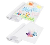 FUNSUEI 2 Pack White Drawing Paper Roll, 44cm x 25m Art Painting Sketching Paper, Bulletin Board Wall Art & Gift Wrapping