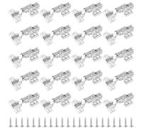 FUNSUEI 20 PCS Soft Close Cabinet Hinges, 105 Degree Kitchen Cabinet & Cupboard Door Hinge with Screws Half Overlay Hinge for Kitchen, Bathroom, Bedroom