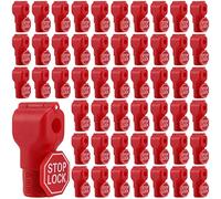 FUNSUEI 200 PCS 6mm Peg Hook Locks, Magnetic Plastic Red Retail Shop Anti-Sweep Tag Stop Locks Security Display Pegboard Hook Lock for Mall Store Shopping Center Goods, Mobile Phone Accessories
