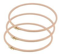FUNSUEI 3 Pack Beech Wood Round Embroidery Hoop - 30cm Circle Cross Stitch Hoop Ring with Adjustable Metal Screw Clasp for Cross Stitch and Needlework