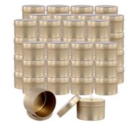 FUNSUEI 48 PCS 4oz Rose Gold Jars with Lids, Metal Candle Containers - Empty Bulk for DIY Candle Making, Crafts Projects, Storage Spices