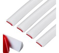 FUNSUEI 4PCS 100cm Silicone Wet Room Floor Barrier, Self-Adhesive Shower Tray Anti-Spill Strip, Shower Water Barrier for Bathroom Floor, Kitchen Sink