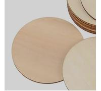 FUNSUEI 50 Pack 9 Inch Unfinished Natural Wood Rounds, 2.5mm Thick Wooden Disc Blank Wood Circles for Crafting, Painting, DIY Projects and Home Decoration