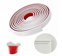 FUNSUEI 5m x 3.2 cm Wall Decoration Molding Trim, Peel and Stick Self Adhesive Panel White Dado Rail, DIY Home Decor for Wall Ceilings Cabinet Door Mirror Frame Panelling Skirting