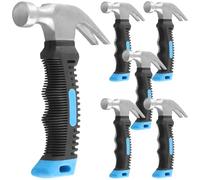 FUNSUEI 6 PCS 8 oz Mini Hammer, Carbon Steel Mini Hammer, Small Hammers for DIY Projects in Home and Office
