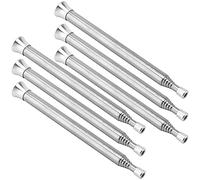 FUNSUEI 6 PCS Pocket Bellows Collapsible, Blow Fire Tube, Stainless Steel Fire Blower Pipe Spitfire Pocket Bellows for Cooking, Picnic, Hiking, 14 x 0.8 x 1.6cm