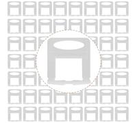 FUNSUEI 800 PCS 2mm Tile Leveling System Clips, Plastic Tile Levelers Spacers for Professional Ceramic Tile Floor and Wall Installation, White