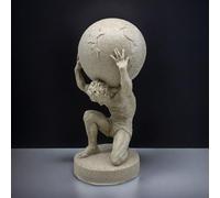 FUNSXBUG 11 Inch Large Atlas Holding World Gr od Statue Sculpture Collectible Figurine Home Decor Living Room Desktop Decoration