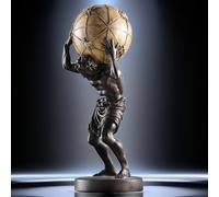 FUNSXBUG 17 Inch X-Large Atlas Holding World Greek God Statue Sculpture Collectible Figurine Home Decor Living Room Desktop Decoration