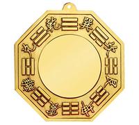 FUNSXBUG Chinese Feng Shui Brass Concave Bagua Mirror (7 Inch)