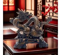 FUNSXBUG Chinese Feng Shui Dragon Statue Sculpture Figurines Feng Shui Decor Home Office Desktop Decoration Good Lucky Gifts
