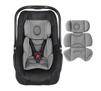 FunTankie Infant Car Seat Insert - Thickened, Breathable & Fold-Go Baby Head & Body Support for Infant, Soft Mesh Car Seat Cushion, Easy-Carry Protector for All Strollers & Carriers, Grey
