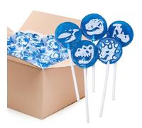 Funtasty Icing Tattoo Dinos Lollipops Individually Wrapped Wildberry Hard Candy, 2 Pound Pack (110 Count)
