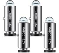 Funtery 4 Pcs Halogen Replacement Bulbs Compatible with Welch Allyn, 3.5v Lamp Type 04900-u Otoscope Lamp