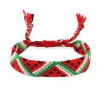 Funtery Palestinian Flag Braided Bracelet - Rescue of Gaza Friendship Bracelet, Support for Palestine, Gifts, Plastic, 14 cm, rope