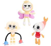 Funthy 2024 Dandy's World Plush Set, 3 Pcs Pebble Plushies Toy for Fans Gift, Soft Stuffed Animal Pillow for Home Kids' Bedroom Decor, Birthday Christmas Choice for Boys Girls