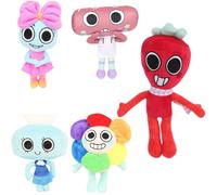 Funthy 2024 Dandy's World Plush Set, 5 Pcs Pebble Plushies Toy for Fans Gift, Soft Stuffed Animal Pillow for Home Kids' Bedroom Decor, Birthday Christmas Choice for Boys Girls