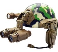 Funthy Children's Military Helmet Camouflage Adjustable Size with Toy Rocket, Children's Breathing Helmet and Toy Can for Foam Rockets (3 Foam Rockets Included), Gift for Outdoor Helmet