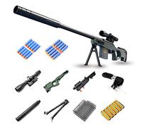 Funthy Sniper Rifle Foam Blaster with 20 Soft Balls, Bolt Action Sniper Rifle Dart Blaster with Detachable Scope, Blaster Game Set for Boys, Shell Ejection Soft Bullet Toy Gun Kids and Adults - AWM