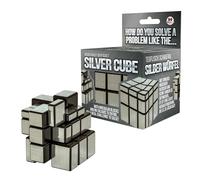 Funtime Gifts 10760 PUZZLE CUBE, Silver - Mirror Cube 3x3 for All Ages - Challenging Shape-Based Puzzle - Unique Gift for Puzzle Lovers