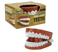 Funtime Gifts Clockwork Chattering Teeth, Red