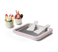 Funtime Gifts Ice Cream Maker - Instant Ice Cream Roll Maker, Aluminium Alloy DIY Roller Pan with 2 Scrapers