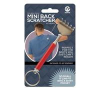 Funtime Gifts Mini Back Scratcher - Pocket-Sized Extendable Back Scratcher with Keyring | Travel Self-Care & Itch Relief | Red, Blue & Black Sent Random