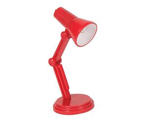 Funtime Gifts MINI Desk LED Reading Light - Clip-On & Desktop Lamp - Foldable & Adjustable - Portable Eye-Caring Study Light for Books, Desk, Office & Home - Batteries Included