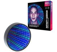 Funtime Gifts Science Museum 10" INFINITY MIRROR - Create the Illusion of Infinite Space, Built In Wall Hook, Multicoloured LED lights