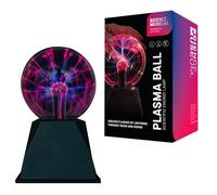 Funtime Gifts Science Museum 5-Inch Sound Reactive Plasma Ball - Interactive Lightning Effect, Plug-in Sphere Night Light, USB Powered, Static Electricity Globe, Fun Science Cool Gadget, Room Décor