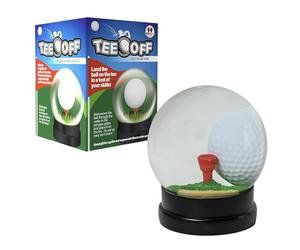 Funtime Gifts TEE OFF GOLF GLOBE PUZZLE - Fun Desk Golf Game & Executive Toy - Challenging Mini Golf Puzzle Gift - Glass Dome 10cm