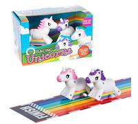 Funtime Gifts FU7400 Wind-Up Racing Unicorns, Pink and Purple, One Size