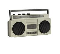 Funtime Gifts World's Smallest NOVELTY BOOM BOX BLUETOOTH SPEAKER - Retro Mini Wireless Speaker with Rechargeable Battery, USB Cable, Deep Bass Sound, Perfect for Travel, Kids, and Party Box Fun