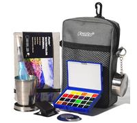 Funto Mini Watercolour Paint Set, All-In-One 24-Colour Premium Pocket Travel Paint Kit, with Crossbody Bag, Watercolour Journal, Water Brush, Paint Water Cup, and Magnetic Grip