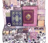 Funto Scrapbooking Kit (185 PCS), Medieval Chapter- Neruda Love, Perfect for Bullet Scrapbooking Materials, Planner DIY Craft Collage