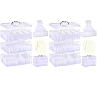 Funtopia Craft Organiser 118 Pack, 3-Tier Stackable Container Box with Lids and 56 Pcs Small Plastic Storage Box, Mini Clear Bead Storage for Jewelry, Toys, Arts, Crafts, Bead, Small Parts