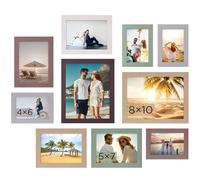 Funtopia Picture Frame Set of 10, 8x10 5x7 4x6 Picture Frames, Multi Photo Frames Collage for Wall or Tabletop Display, Wall Gallery Photo Frames