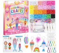 Funtopia Pony Beads Kit for Keychain Making, mini Pony Bead Pets for Kids