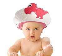 FUNUPUP Baby Shower Cap, Kids Shampoo Shower Bath Cap Adjustable Hair Washing Shampoo Shield Baby Visor for Eyes and Ears Protector Red