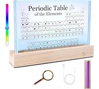 Funvalley Surperfect Acrylic Periodic Table with 83 Elements - Science Classroom Display & Chemistry Gift for Teachers, Students, Kids