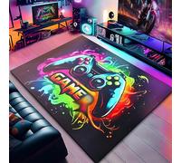 Funvalley Surperfect Gaming Area Rug Teen Boys Carpet, Game Controller Carpet, Non-Slip Multi Play Mat Printed Gamepad Play Mat for Boys Girls Playroom Bedroom Living Room, 80x120cm
