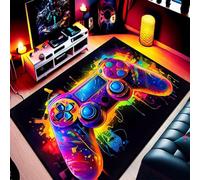 Funvalley Surperfect Gaming Rug For Boys Bedroom,Boys Rug With 3D Printed Game Gamepad,Gaming Area Rugs For Living Room Playroom,Washable Non-Slip Carpet Decor