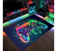Funvalley Surperfect Large Gaming Area Rug for Boys Bedroom, 3D Game Gamepad Rug, Non-Slip Gaming Controller Carpet for Playroom & Living Room,Console-Themed Floor Mat for Home Decor, 80x120cm